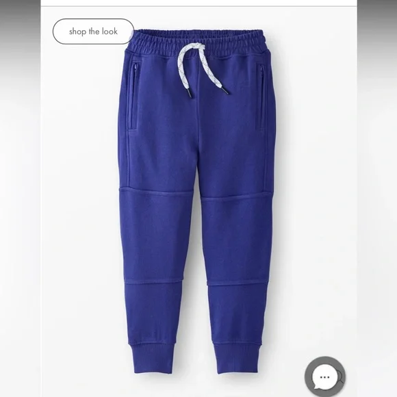 Hanna Andersson Slim Fit French Terry Double Knee Sweatpants, 130 cm/ US 8 - Picture 1 of 6